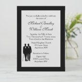 Touche de gris Faire-part de mariage (Debout devant)