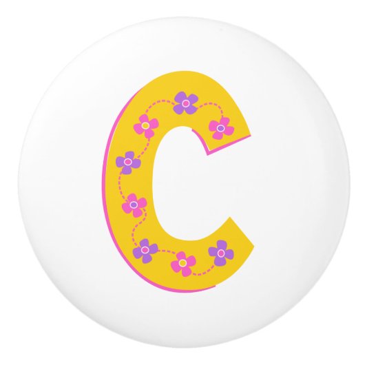 Touche de poignée monogrammée C de la lettre de co (Devant)