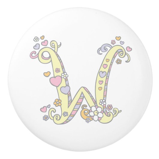 Touche de poignée monogrammée de la lettre décorat (Devant)