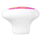 Touche de poignée monogrammée de la lettre rose dé (Côté)