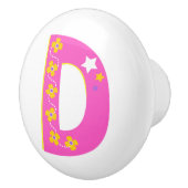 Touche de poignée monogrammée de la lettre rose dé (Droite)