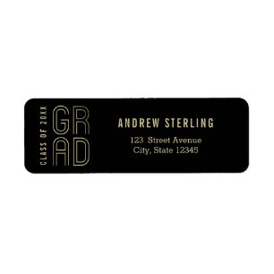 Touche du Étiquette de adresse de la Graduation
