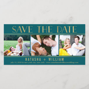 Touche van Goud BEWERKBARE KLEUR Collage Bewaar de Save The Date