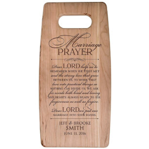 Toucher Mariage Prière Cherry Wood Cutting Board