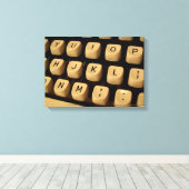 Touches de machine à écrire sur toile (Insitu (Plancher de Bois))