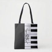 Touches de piano et notes musicales - Sac fourre-t (Devant)