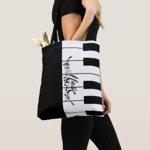 Touches de piano et notes musicales - Sac fourre-t