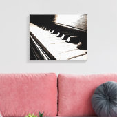 Touches de piano Macro Toile encadrée (Insitu(Salon))