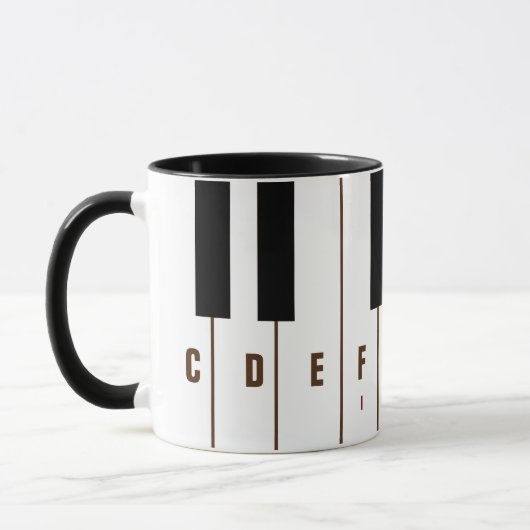 Touches de piano Mug (Gauche)