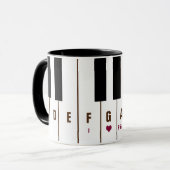 Touches de piano Mug (Devant gauche)