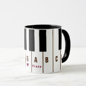 Touches de piano Mug (Devant droit)