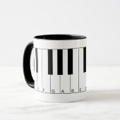 Touches de piano Mug (Devant gauche)