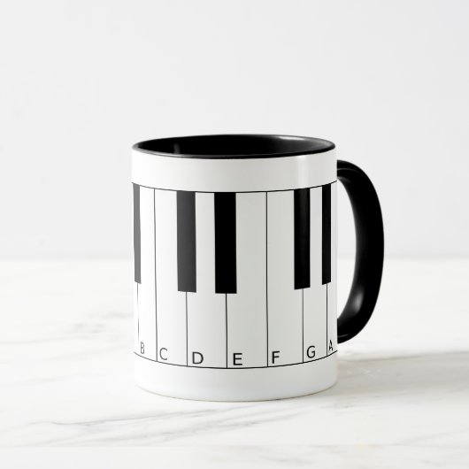 Touches de piano Mug (Devant droit)