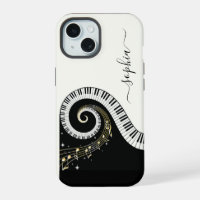 Touches de piano noir et blanc Notes de musique Mo