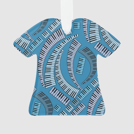 Touches de piano Ornement en céramique incurvée (dos)