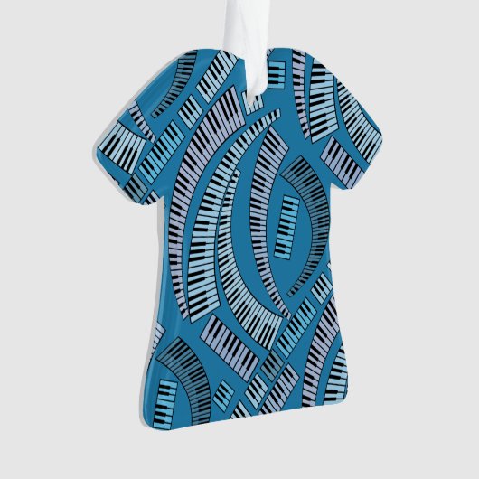 Touches de piano Ornement en céramique incurvée (devant)