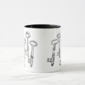 Touches de squelette Dessin de la Mug (Centre)