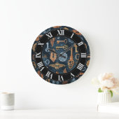 Touches Steampunk et trous de clé Motif Horloge mu (Maison)