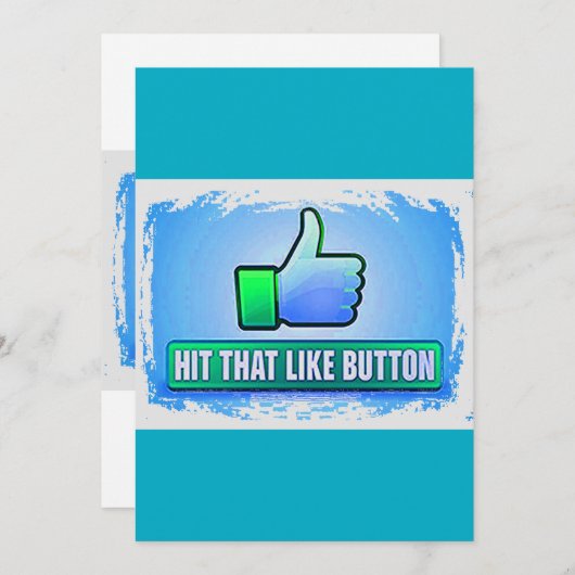 Touchez ce bouton Like Invitations & Annonces (Devant / Derrière)