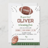 Touchez Down Football 1er anniversaire Invitation (Devant)