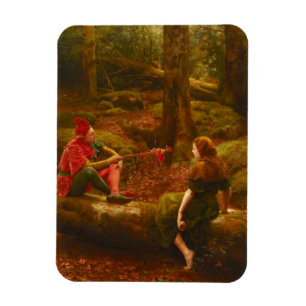 Touchstone en Audrey (door John Collier) Magneet