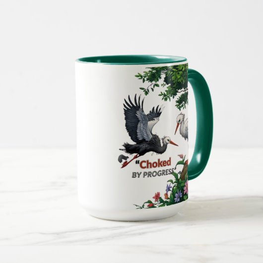 Touffé par le Progrès – Mug Éco-Conscience (Devant droit)
