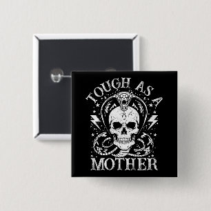Tough As A Mother Leuke Moeder Moederschap Retro H Vierkante Button 5,1 Cm