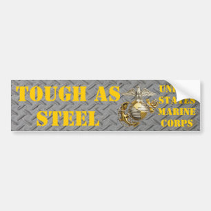 TOUGH AS STEEL USMC BUMPERSTICKER