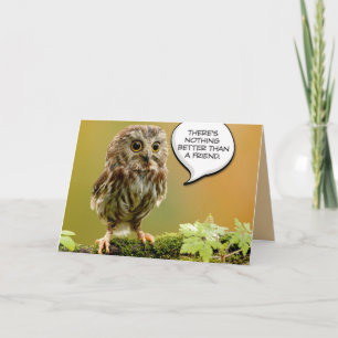 Tough Baby Owl Vriendschap Kaart
