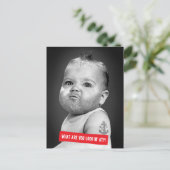 Tough Boorbaby Boy Briefkaart (Staand voorkant)