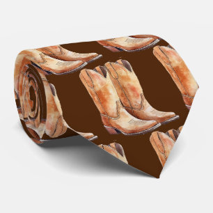 Tough bruine cowboylaarzen halsdoek stropdas