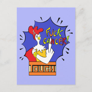 Tough Chick White Ribbon F**k Cancer Briefkaart