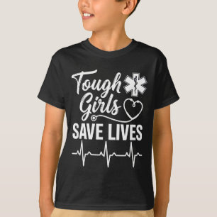 Tough meiden redden levens Ems ambulancemedewerker T-shirt