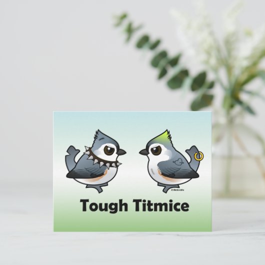Tough Titmice Briefkaart (Staand voorkant)