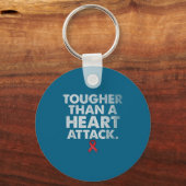Tougher Than A Heart Attack Heart Disease Awarenes Sleutelhanger (Voorkant)