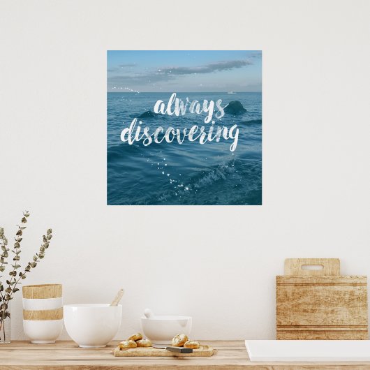 Toujours à la découverte - Poster de typographie d (Cuisine)