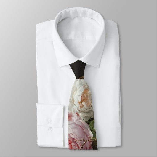 Toujours cravate florale foncée de la vie (Attaché)