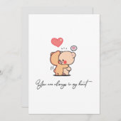 Toujours dans mon coeur Carte Saint Valentin (Devant / Derrière)