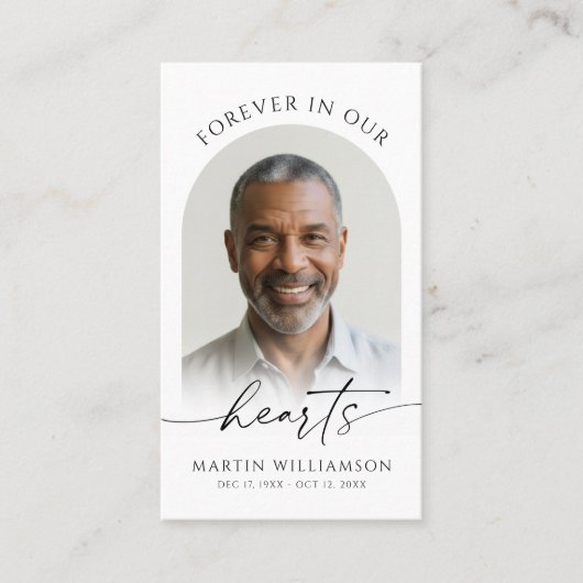 Toujours Dans Nos Coeurs Photo Cartes De Prière Mo (Devant)