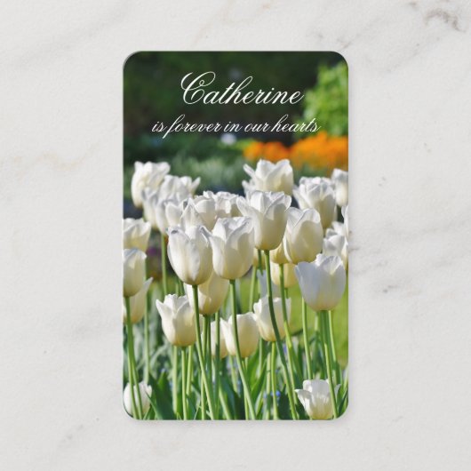 Toujours Dans Nos Coeurs Tulipes Prière Cartes De  (Devant)