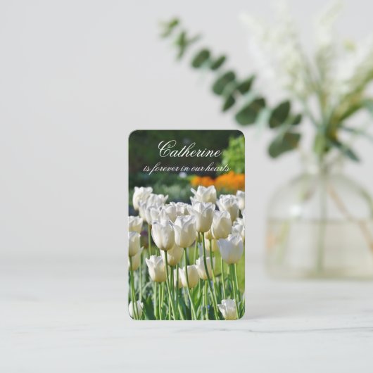 Toujours Dans Nos Coeurs Tulipes Prière Cartes De  (Debout devant)