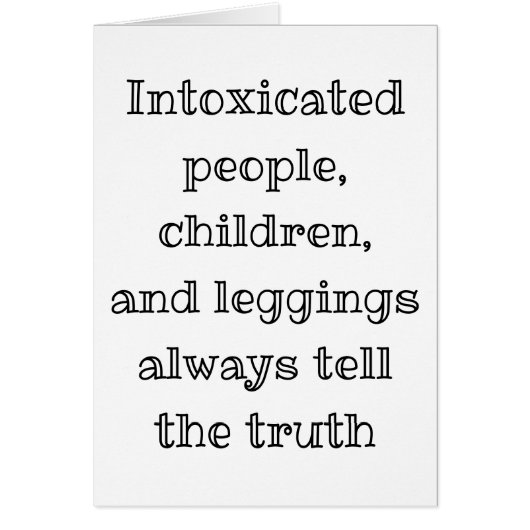 Toujours dire la vérité drôle carte de voeux (Devant)