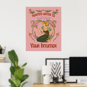 Toujours écouter votre affiche fantaisiste d'intui (Bureau à domicile)