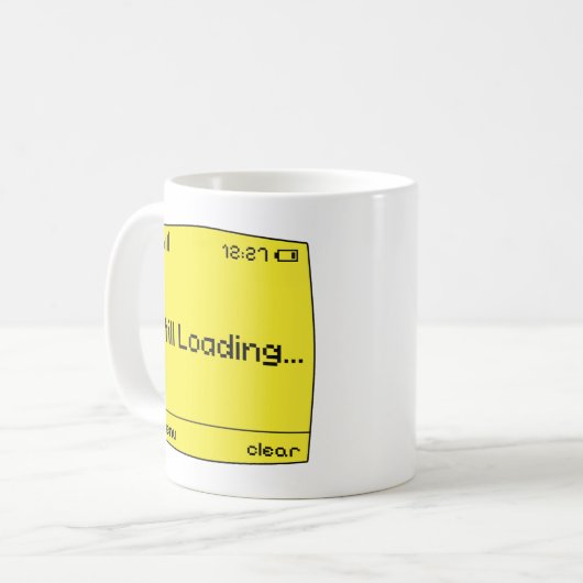 Toujours en chargement.. Mug Design Mobile Rétro (Devant gauche)