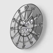 "Toujours En Retard" Fou Mélangé Horloge #5 (Angle)