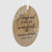 Toujours et pour toujours ornement acrylique (devant)