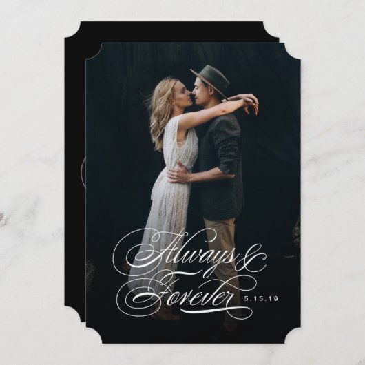 Toujours et toujours Faire-part de mariage photo (Devant / Derrière)