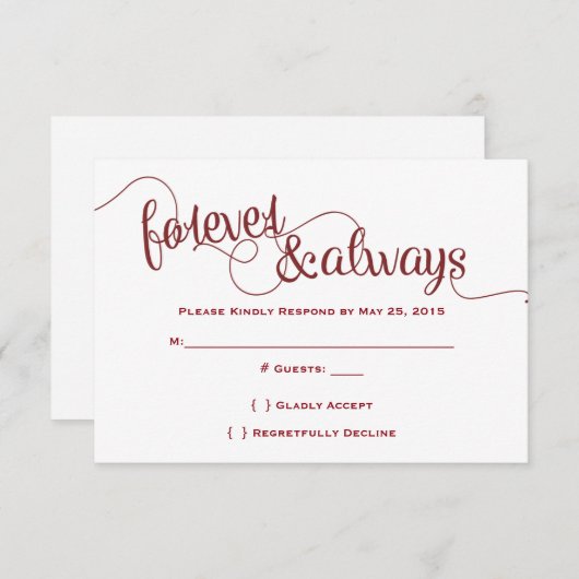 Toujours et toujours RSVP (Devant / Derrière)