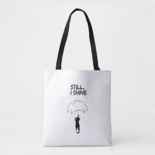 Toujours étincelante – Sac cabas chat avec citatio