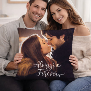 Toujours & Forever Coussin de Lancer de Photo Pers
